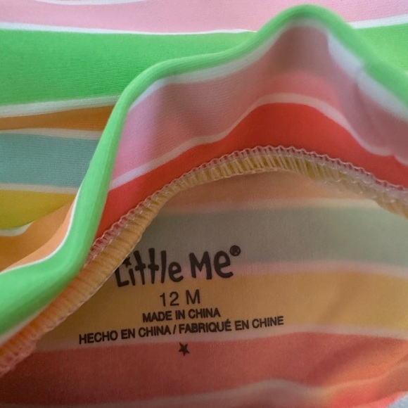 Girls Little Me Tankini shirt bottom swimsuit 12 mths nwt - Picture 2 of 2